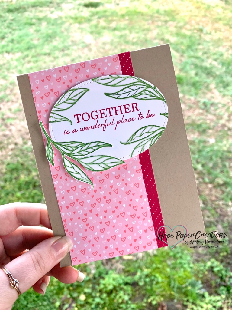 Handmade card created by Britney Vanderlaan of Hope Paper Creation using Stampin' Up! products! Check out my blog for more details!